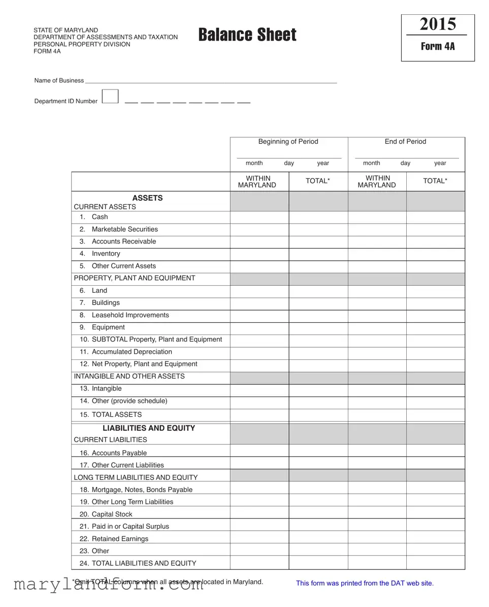 4A Maryland Template in PDF
