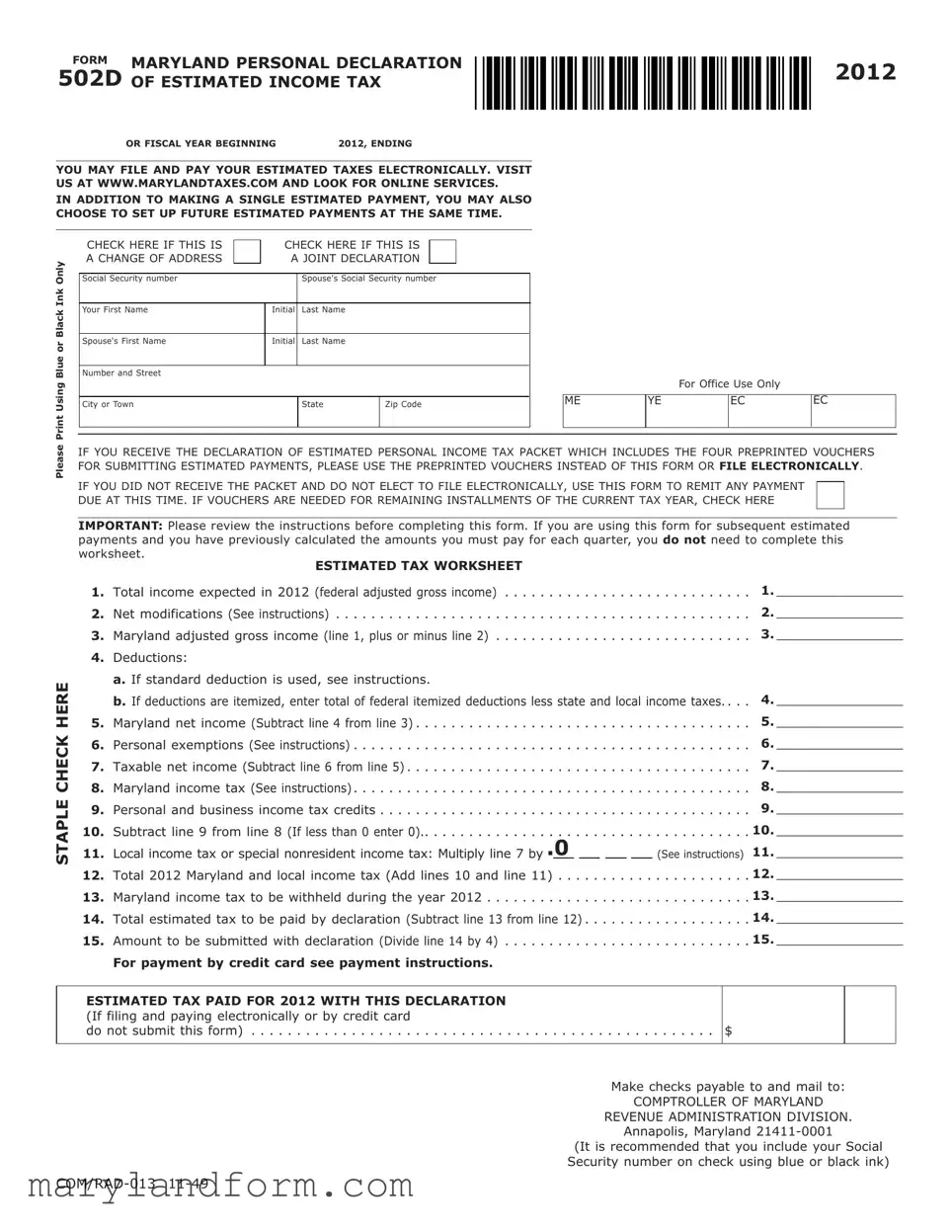 502D Maryland Template in PDF