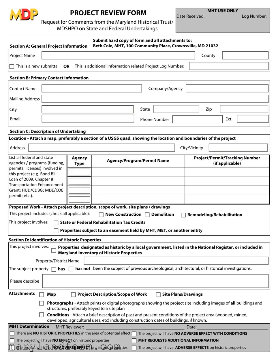 Maryland Template in PDF