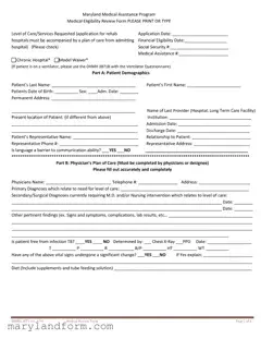 3871 Maryland Medicaid Template in PDF