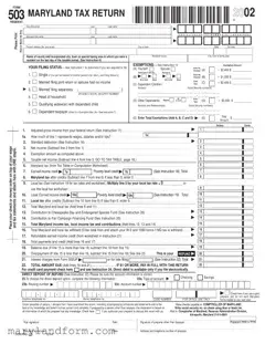 Maryland 503 Template in PDF