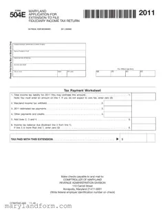 Maryland 504E Template in PDF