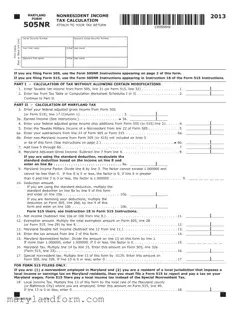 Maryland 505Nr Template in PDF