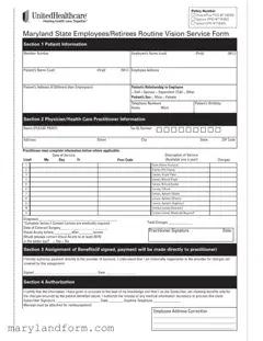 Maryland Employees Vision Template in PDF