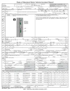 Maryland Motor Vehicle Accident Report Template in PDF