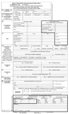 Maryland Sheet Template in PDF