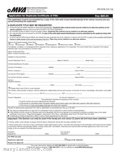 Maryland Vr 018 Template in PDF